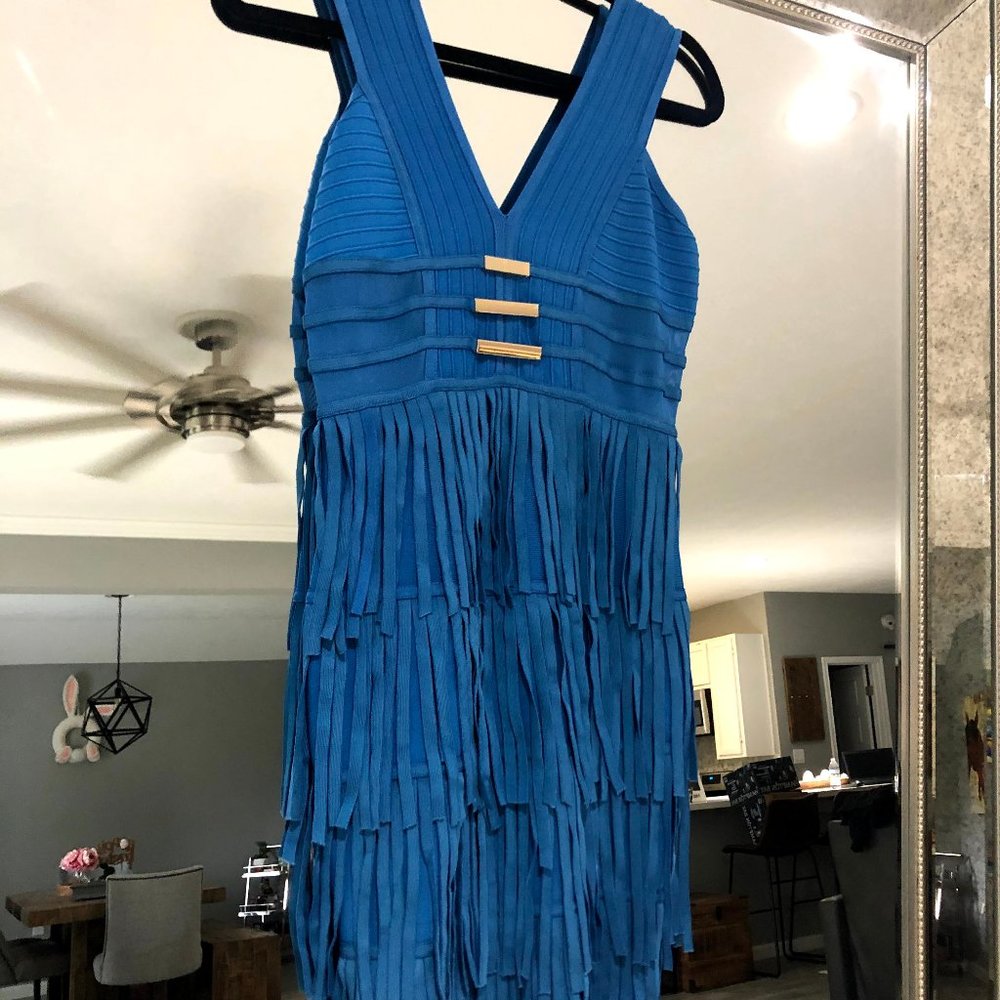 NASTY GAL Fringe Bandage Dress